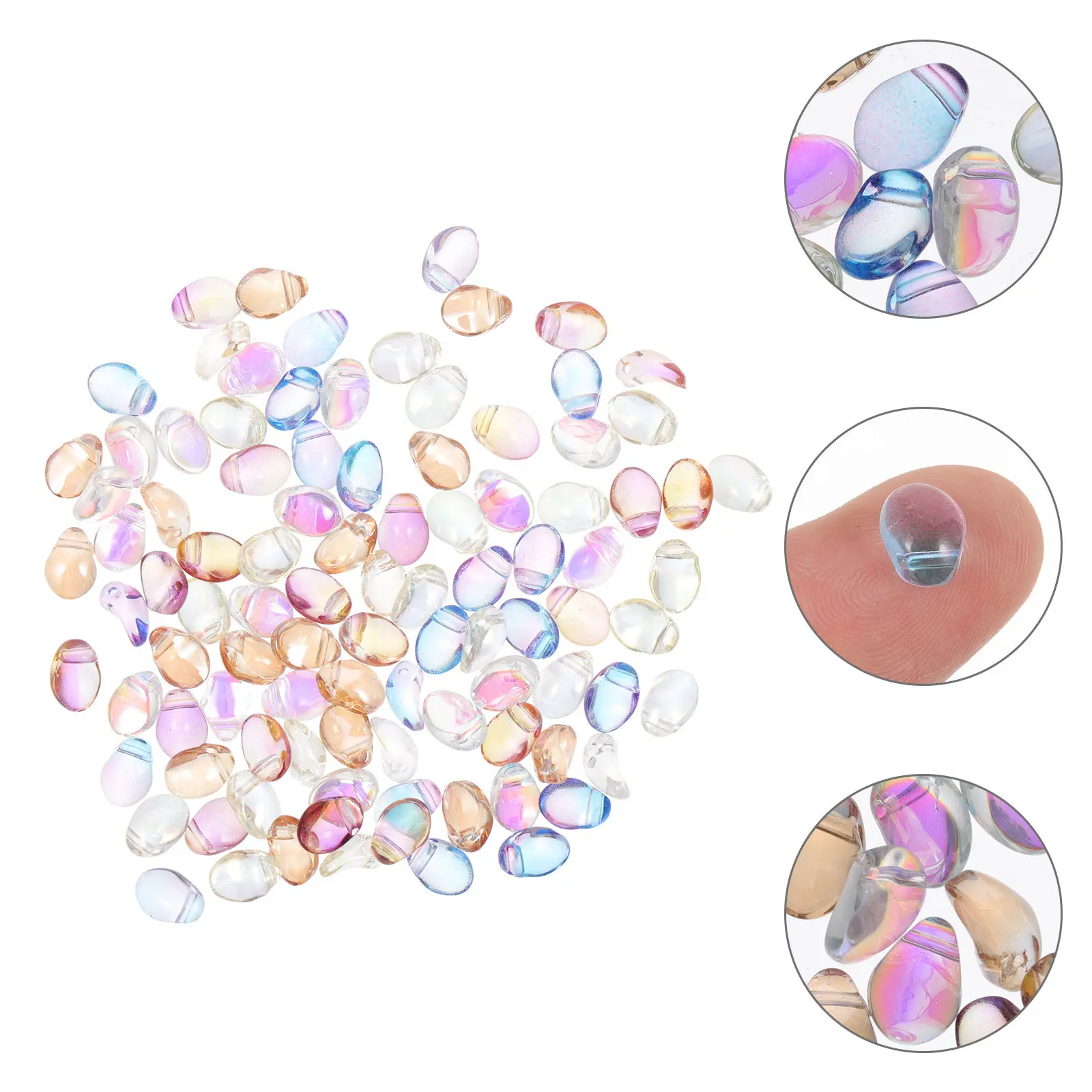 

100pcs Crystal Gem Nail Diamonds 3D Shiny Diy Manicure Decor Nail Art Patch For Creative Design Decoration Manicure Supplies