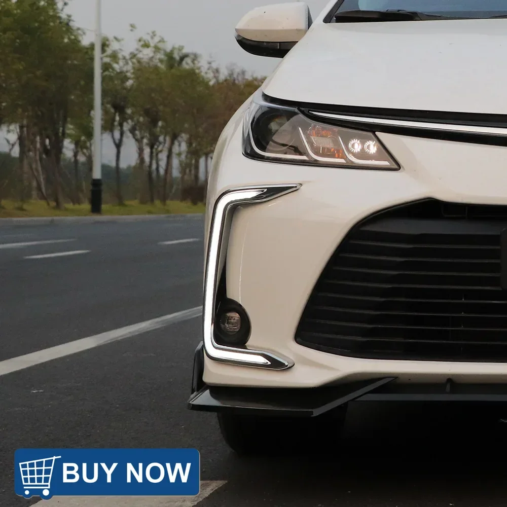 

Для Toyota Corolla 2019-2023, обновленный передний бампер, светодиодные динамические дневные ходовые огни, аксессуары, автомобильные фары в сборе