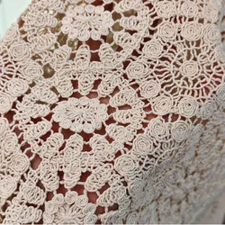 Crochet Lace  ins summer cotton skirt clothing with square shape dress fabric DIY women's cotton embroidered guipure lace hollow