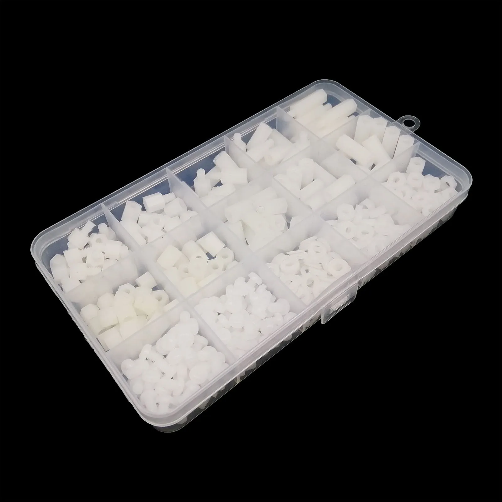 445/650/850/1300pc M2 M2.5 M3 M4 PCB Motherboard White Plastic Nylon Hex Hexagon Spacer Column Standoff Screw Nut Washer Kit Set