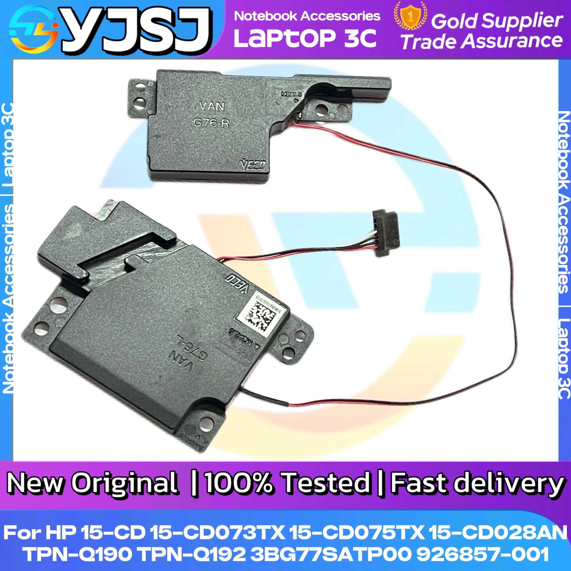 Original For HP Pavilion  15-CK TPN-Q201 15-CD 15-CD075TX 15-CD028AN TPN-Q190 TPN-Q192 Laptop Speaker 3BG74SATP00 926857-001