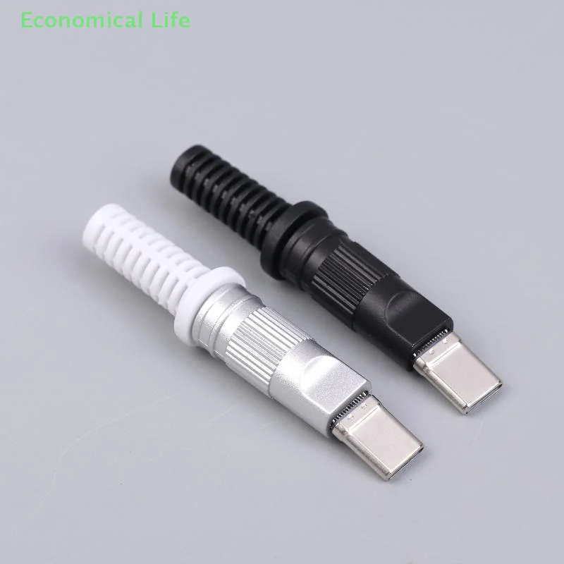 2/5Pcs USB3.1 24Pin Type-C Male 5 Solder Joints For Mobile Phone Fast Charging C To C With CC Solder Pad Repair DIY Data Plug