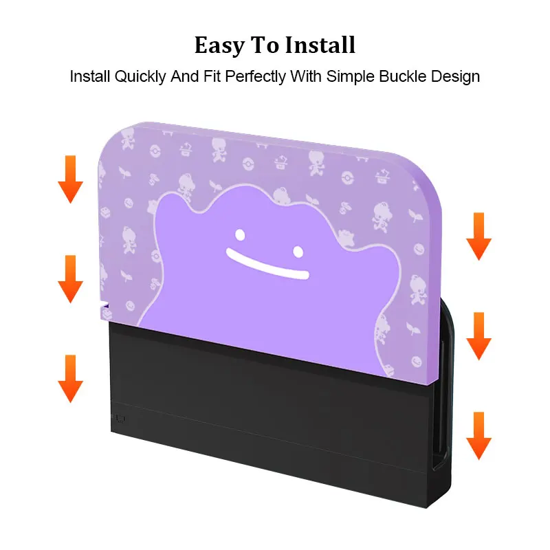 Niedliche Cartoon-Frontplatte Schutzhülle für Nintendo Switch 2 Ladestation TV-Dock Dekorative Ersatz-Frontplatte – Detail 4