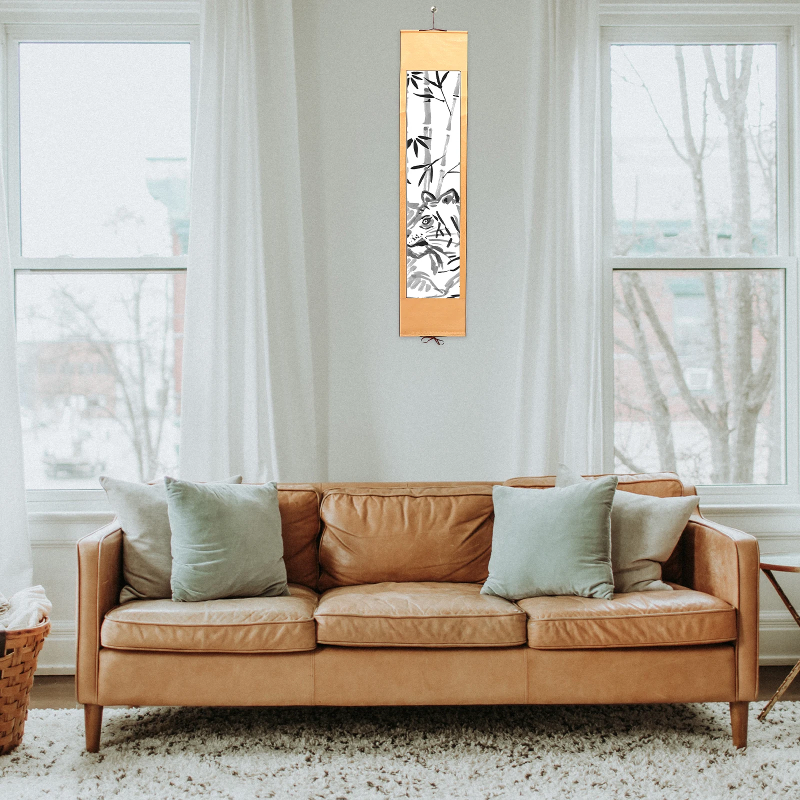 

1Pc Premium Blank Chinese Scroll Paper Calligraphy Painting Scroll Rice Paper for Kids Art