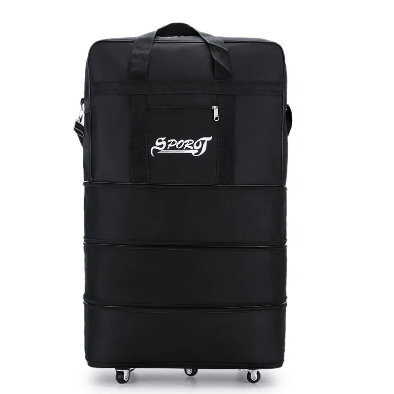 Foldable Luggage Bag  Airline Checked Bag Oxford Large Capacity Travel Universal Wheel Moving Storage Bag Rolling Packing Cubes