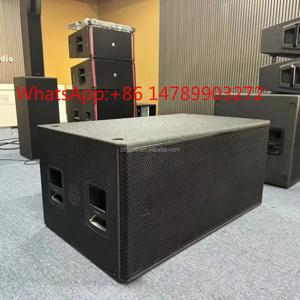 Sub8008-AS Dual18in 4Ohm Plywood Subwoofer 2200W Portable for Outdoor Touring Concert Stage Bass