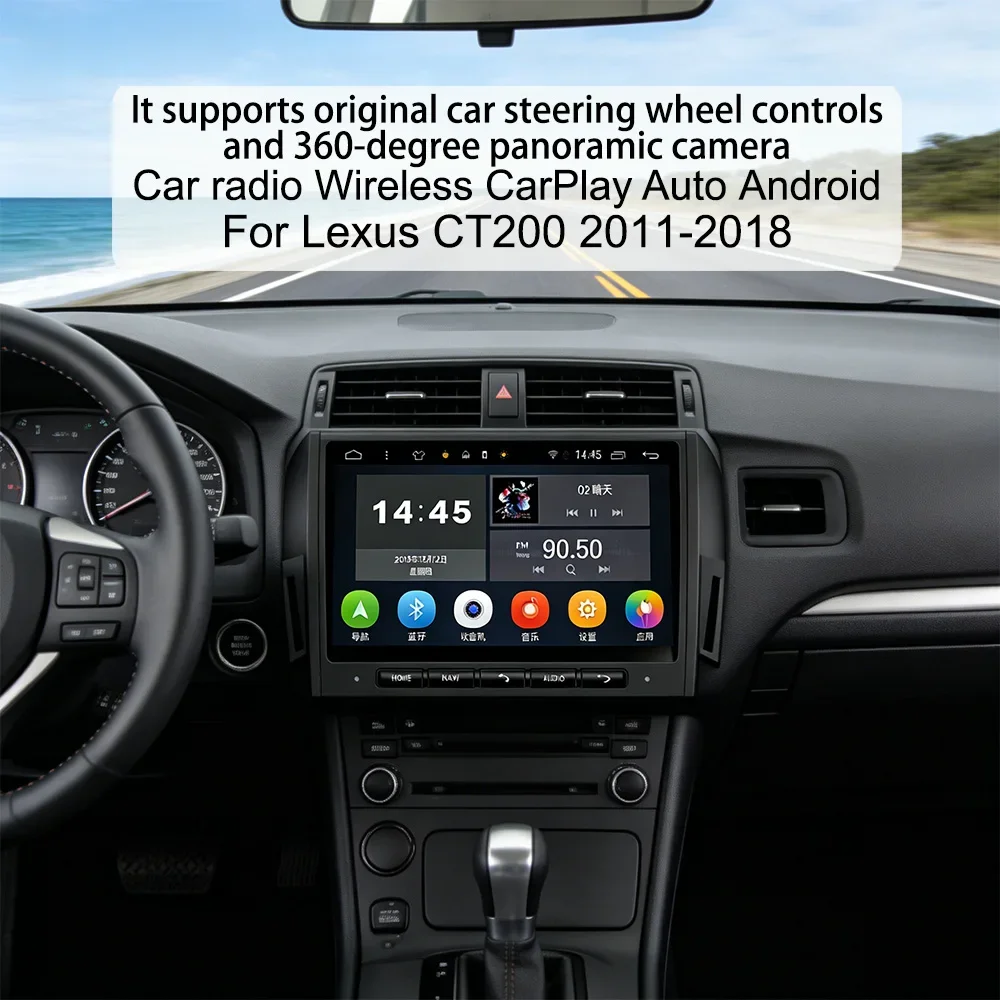 

7" IPS Car Radio Linux For Lexus CT200 2011-2018 Wireless CarPlay Auto Android 4G LTE WiFi GPS RDS Bluetooth Car Player
