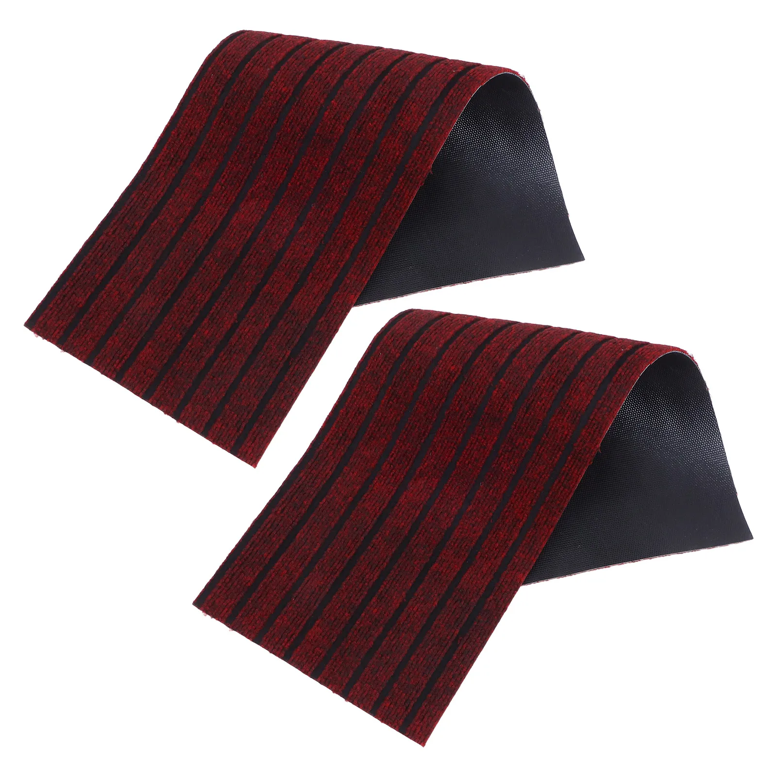 

2pcs Non-slip Stair Mats Spiral Tread Covers Polyester Material Noise Reduction Easy Installation Anti-skid Home Safety Carpet