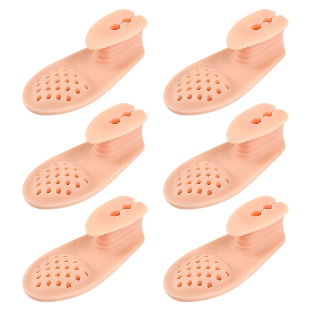 3Pairs Silicone Toe Separator Sandals Big Toe Alignment Support Spacers Bunion Prevention Forefoot Shock Absorbing Cushion