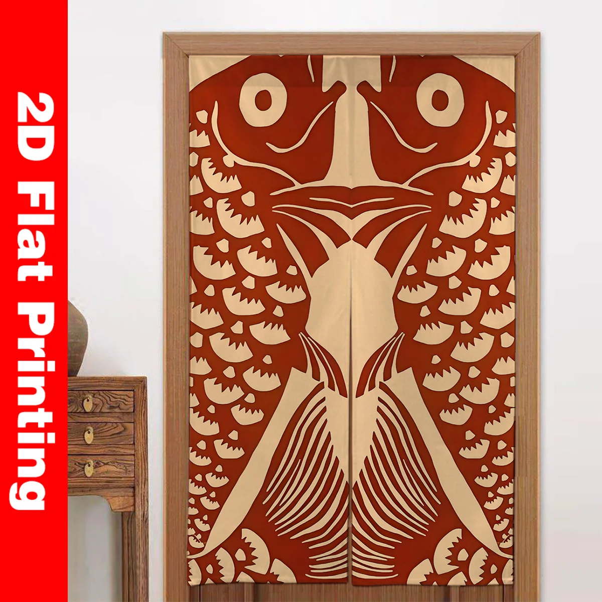 Japanese Door Curtain Room Decoration Screen Panel Boho Noren Entrance Divider Fabric Washable Decor for Zen Home Style