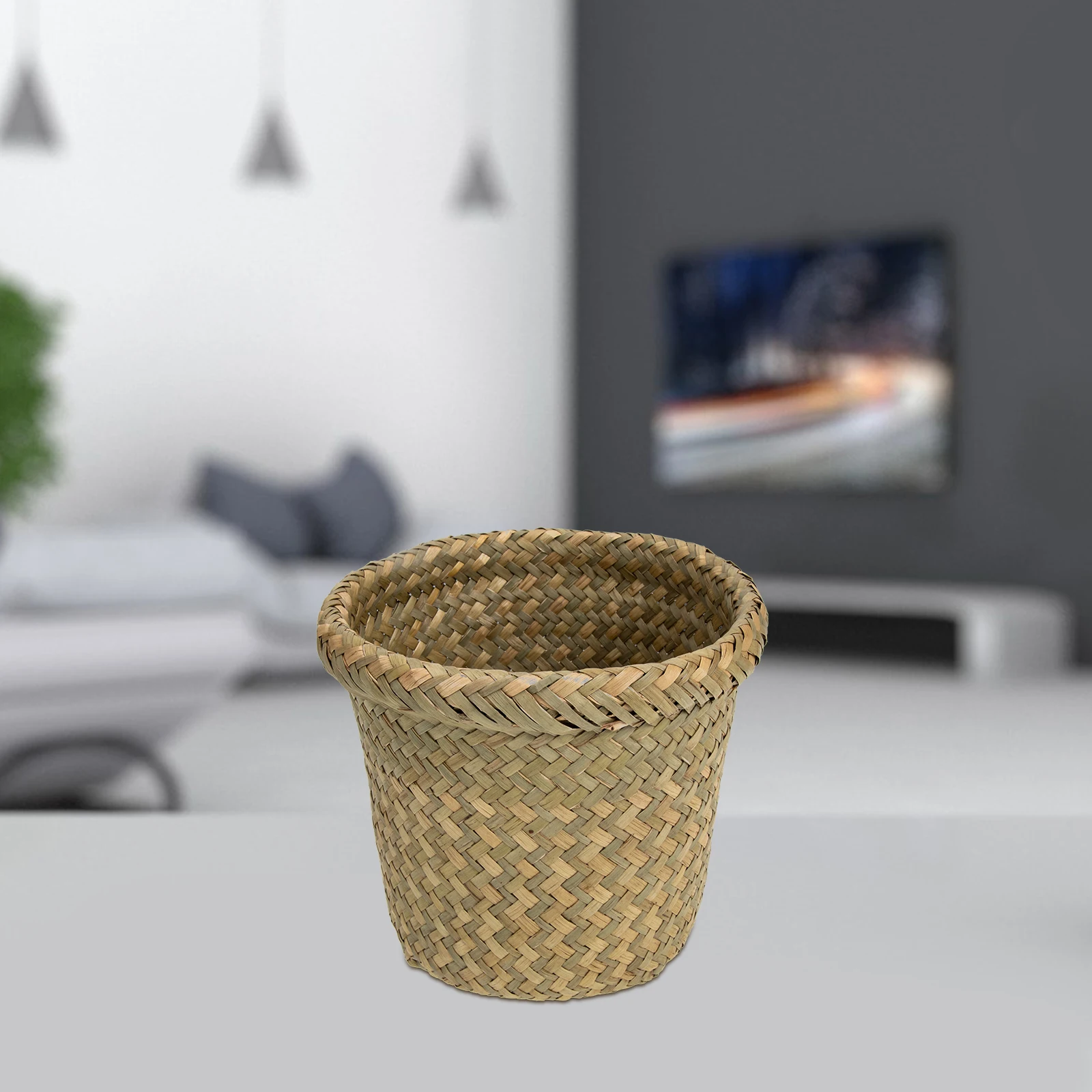 

Woven Storage Basket Seaweed Material Safe Healthy Creative Restaurants Hotels Homes Fruits Eggs Vegetables Snacks Food Storage