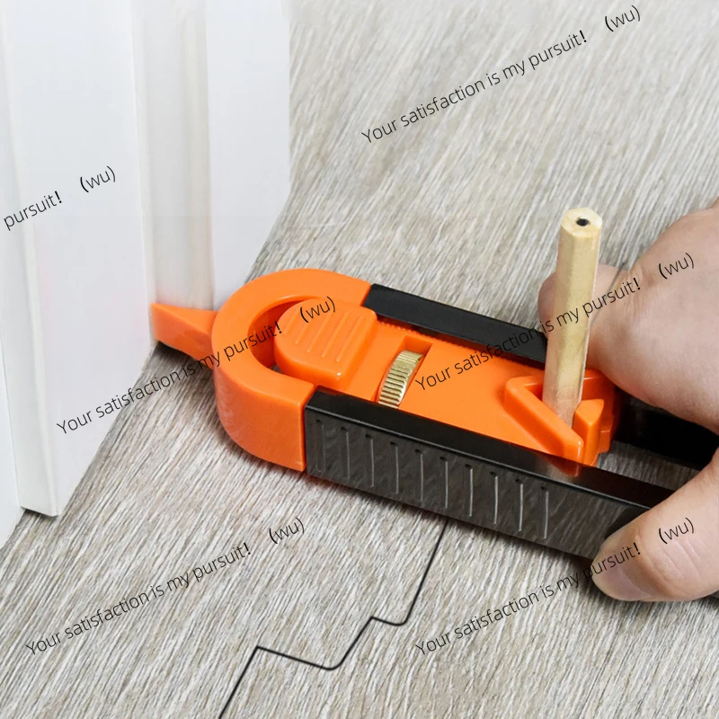 

Woodworking Measuring Gauge Profile Scribing Ruler Contour with Lock Adjustable Irregularity Radian Precise Measurement Tool