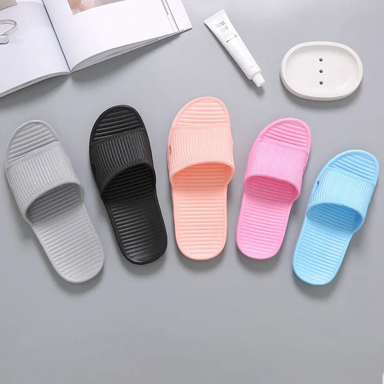 Bathroom Slippers Female Summer Indoor Antiskid Soft Plastic Couple Home Home Bath Shower Slippers Male