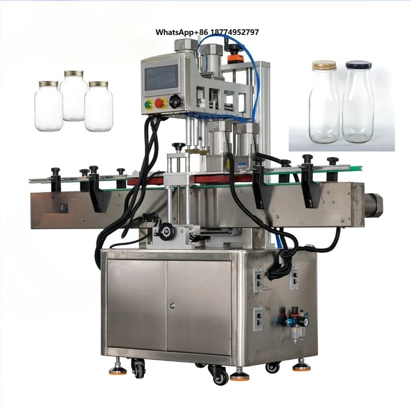 Plastic Bottle Bucket Twist off Closing Lock Capper Automatic Cap Feeding and Screwing Capping Machine