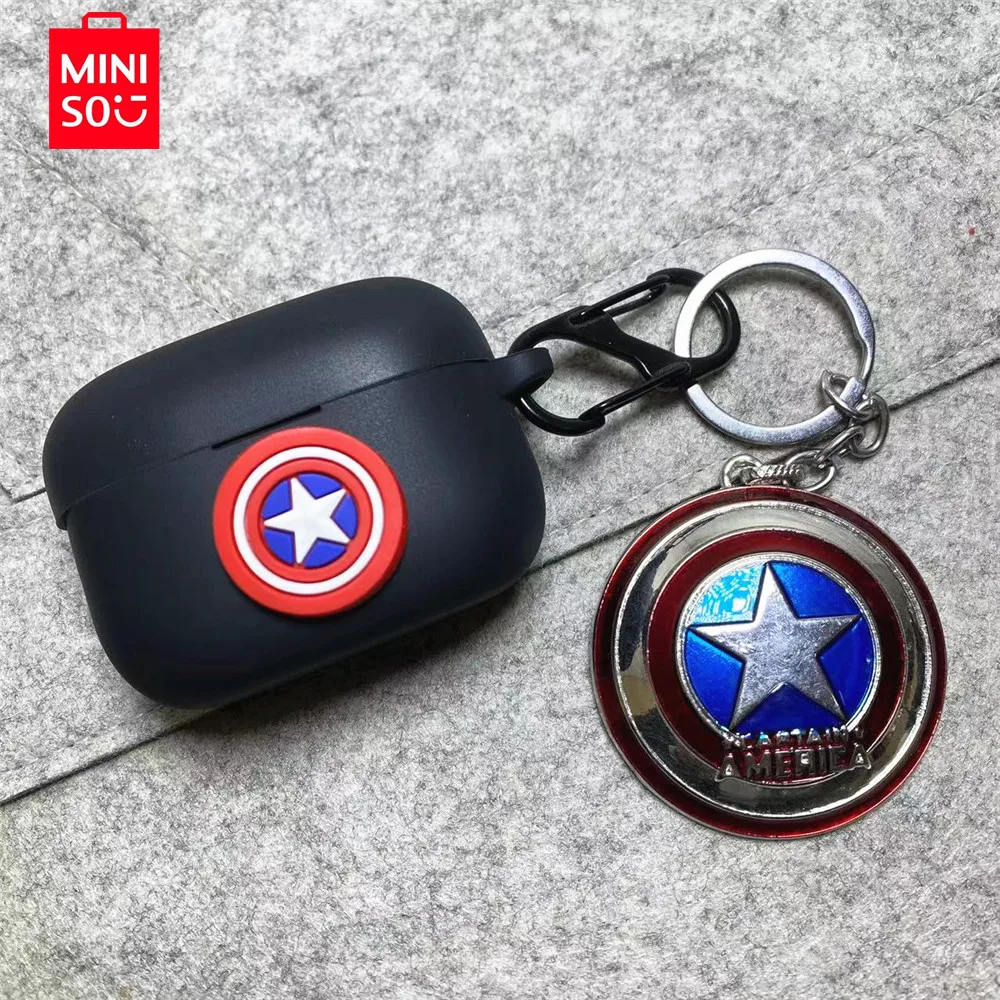 MINISO-Silicone sem fio Earbuds Shell protetora com chaveiro, Marvel fone de ouvido, capa para SONY LinkBuds S WF-LS900N