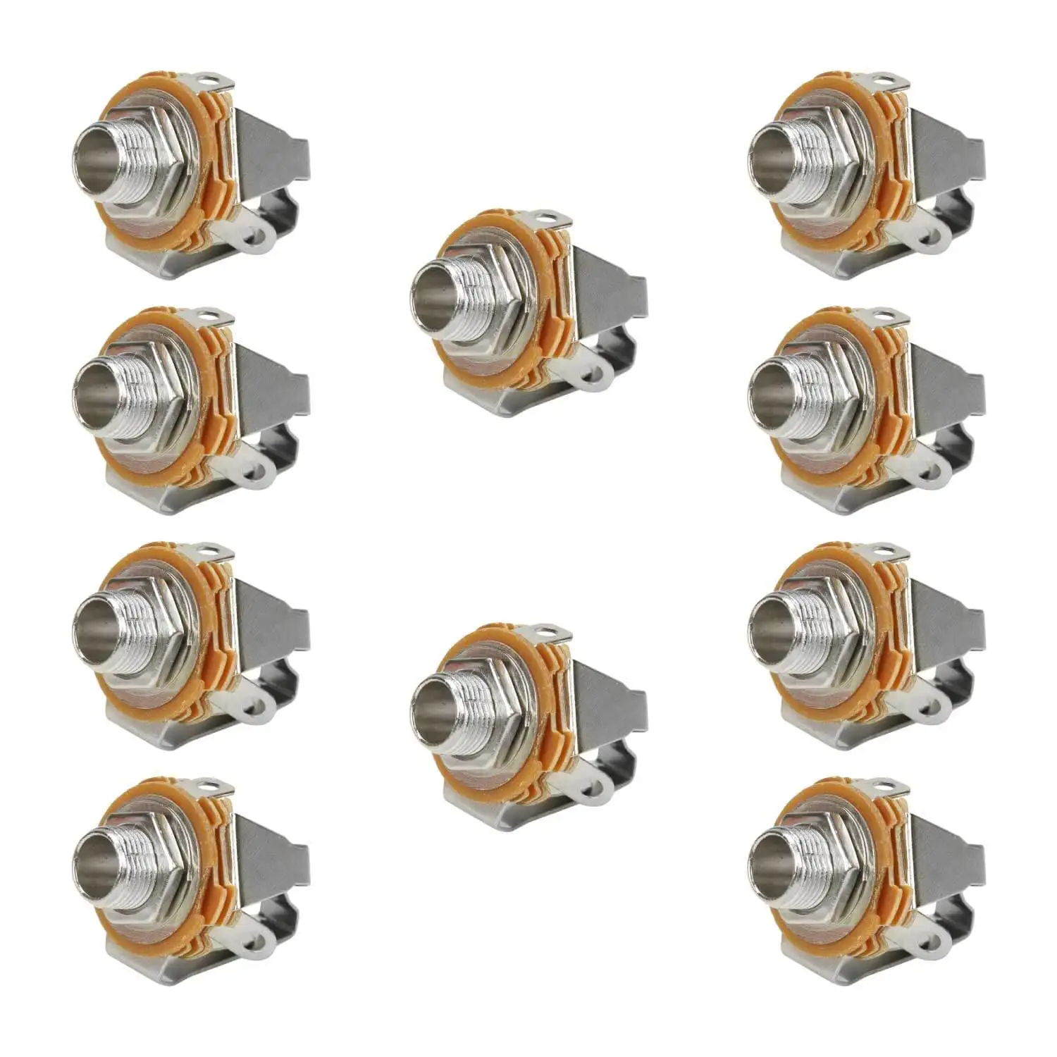 10x Jack J10/P10 Female Mono/Stereo C/Lock Closed Circuit