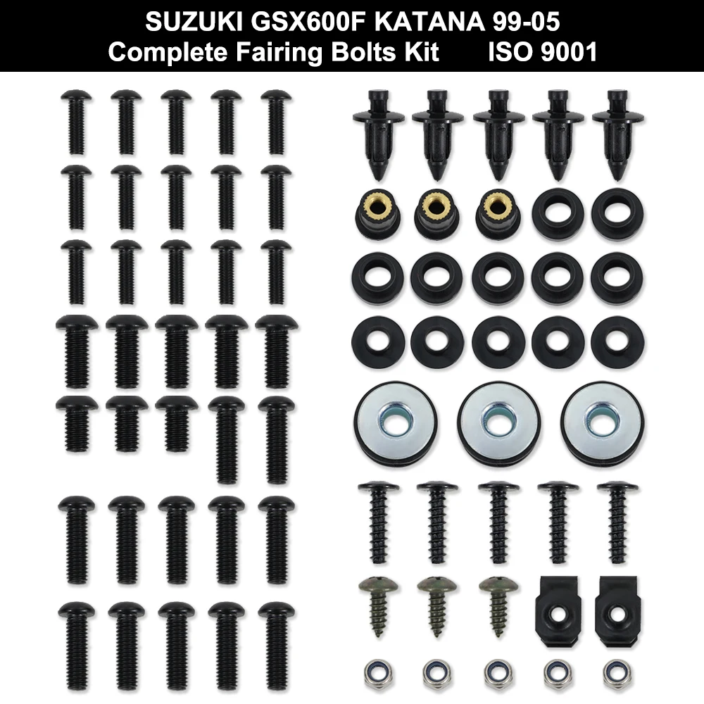 Fit For Suzuki GSX 600F KATANA 1999-2005 Motorbike Complete Full Fairing Bolts Kit Speed Nus Fairing Clips Screw Stainless Steel