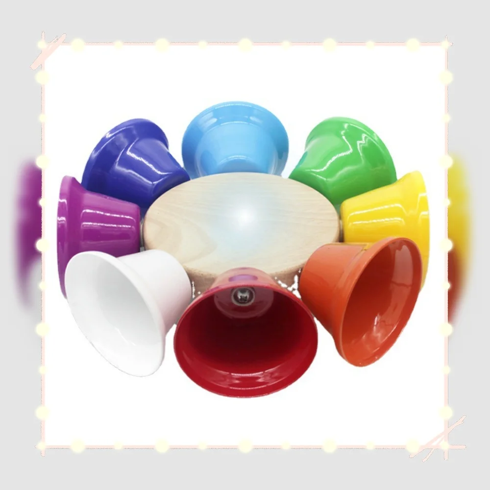 Eight Tone Oak & Metal Bell for Orff Percussion Instruments Customizable Set Model B027-3 for Children 4-6 Years Old