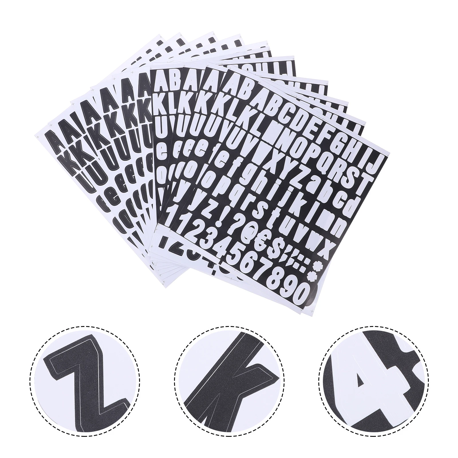 

10 Sheets Door Sign Self-adhesive Label Stickers Home Address Numbers