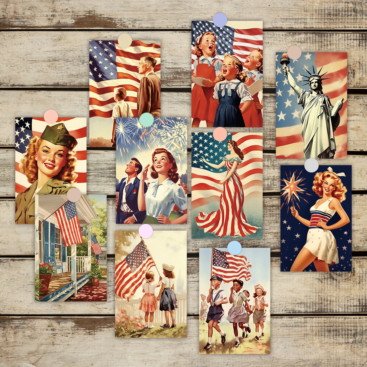20pcs Vintage America Annivers - Art And Craft Independence Day recension och pris