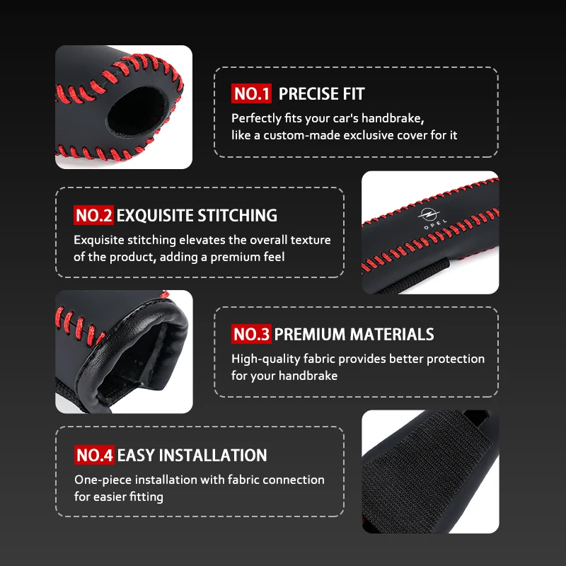 For Opel Leather Gears Handbrake Cover Auto Interior Accessories Insignia Corsa Zafira Meriva Mokka Astra H K C D
