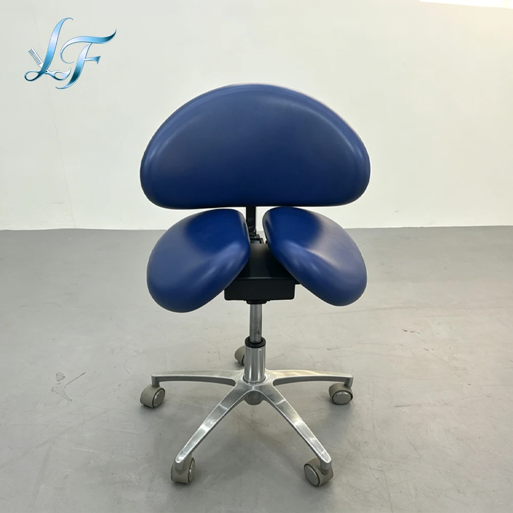 High Quality Lifting Rotating Caster Saddle Chair Ergonomic Dentist Stool Seat Adjust Custom Leather For Salon