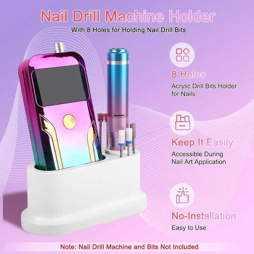 

Профессиональный держатель для сверл для ногтей с 8 отверстиями, универсальный держатель для сверл для ногтей большой емкости, органайзер, ящик для хранения, маникюрный салон