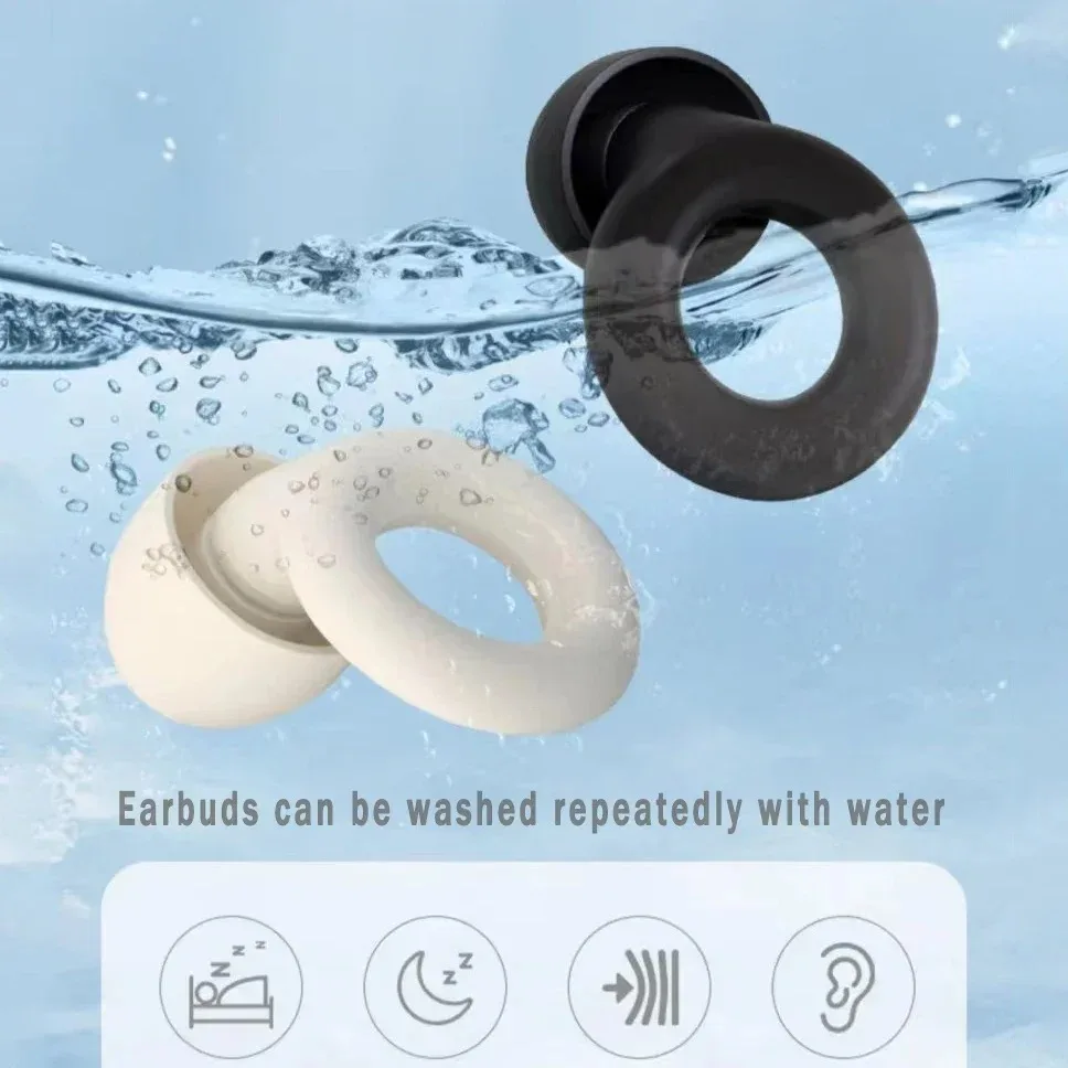 Anti Noise Soundproof Earplugs Portable Noise Reduction Mute Earplugs For Sleeping Swimming Surfing Motorcycle Equipment Outdoor