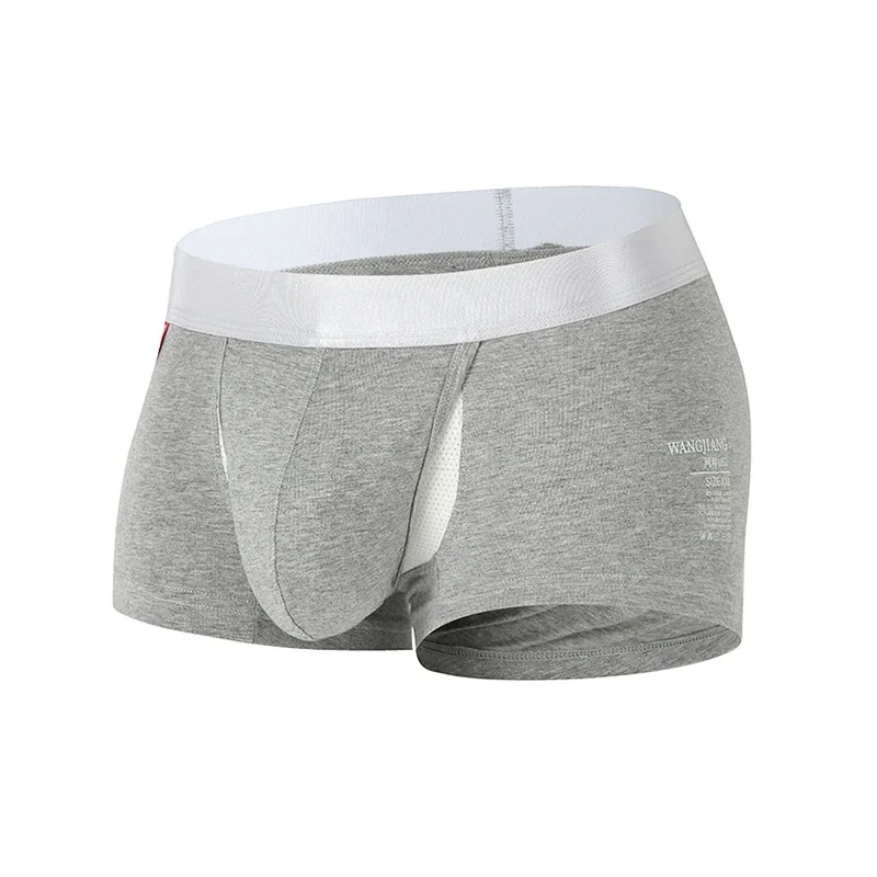 Open Front Underwear Men Cotton Sexy Men's Boxer Shorts Panties Breathable Pouch Bulge Underpants Male