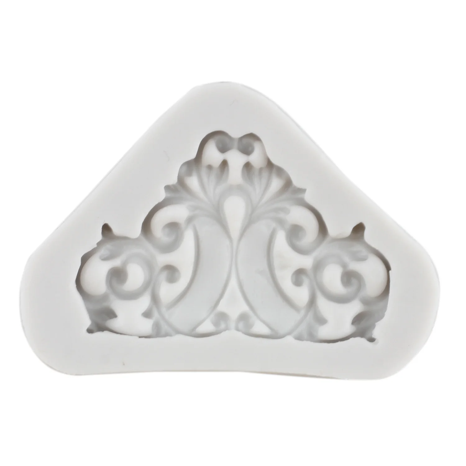 Mirror Image Scrollwork Medallion Silicone Molds DIY Frame Border Fondant Cake Decorating Tools Resin Clay Candy Chocolate Mould