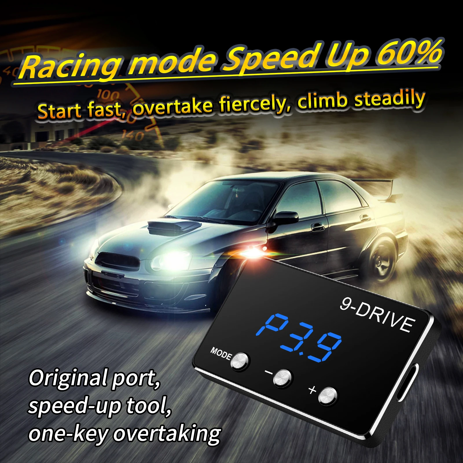 Racing Power Accelerator Controller Plug Play 9-Drives Electronics Throttle Controller Car Pedal Booster Tuning Parts Accessory