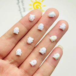 50 Pcs 새로운 귀여운 미니 만화 동물 작은 토끼 수지 장식 보석 만들기 매니큐어 Hairwear 액세서리 A43