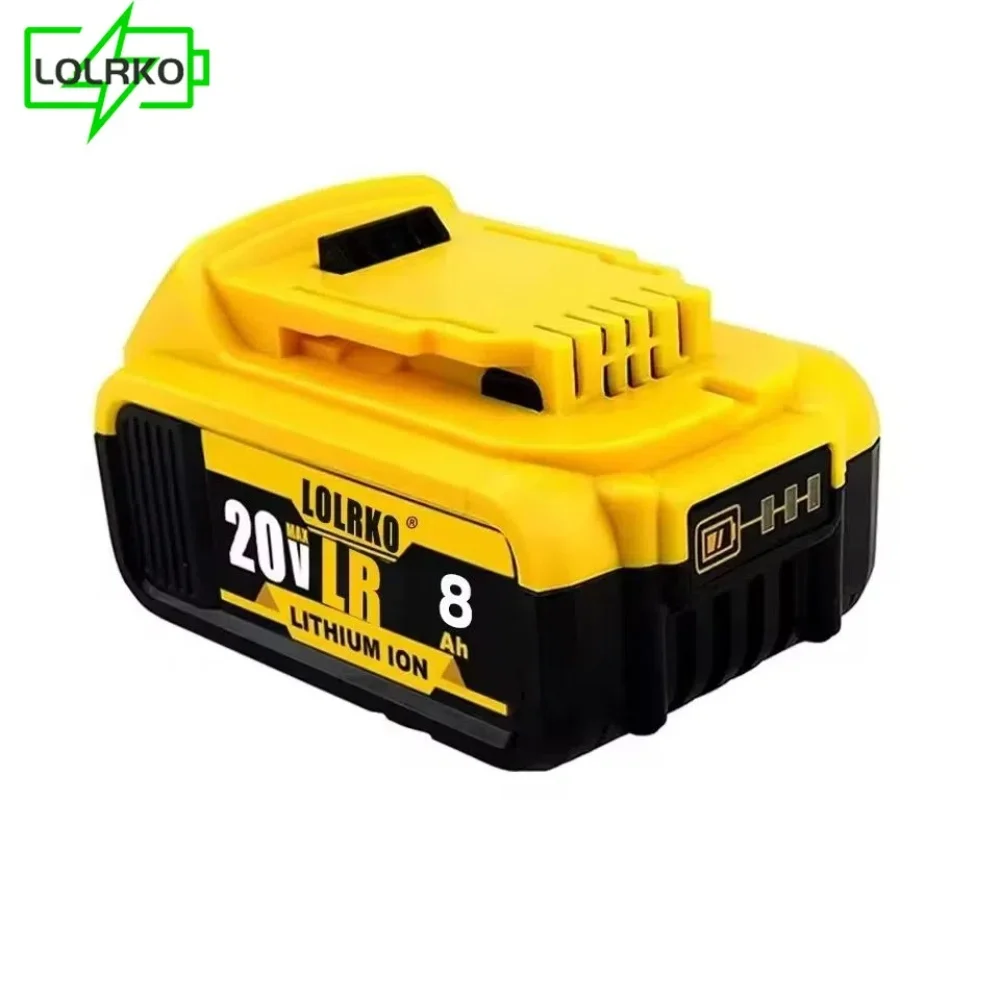 

2025 Durable Latest Suitable for Dewalt DCB200 20V 8.0AH/6.0AH/12.0AH Replacement Battery, Compatible with Dewalt 18V/20V Tool B