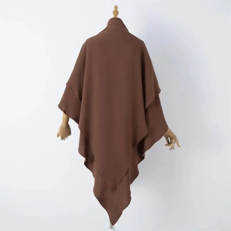 

Длинный мгновенный платок, подходящий для фестиваля и молитвы, 1 шт., двухслойный дышащий шелковый платок из ледяного шелка в исламском стиле Дубая