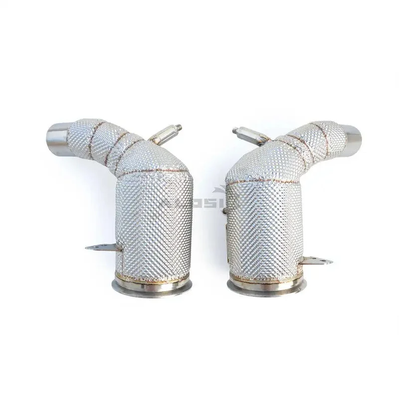 SS304 High Flow Insulated Downpipe for Porsche 911 Carrera 992 2019-2023 3.0T Racing Mod Performance Pipe Direct Fit Upgrade