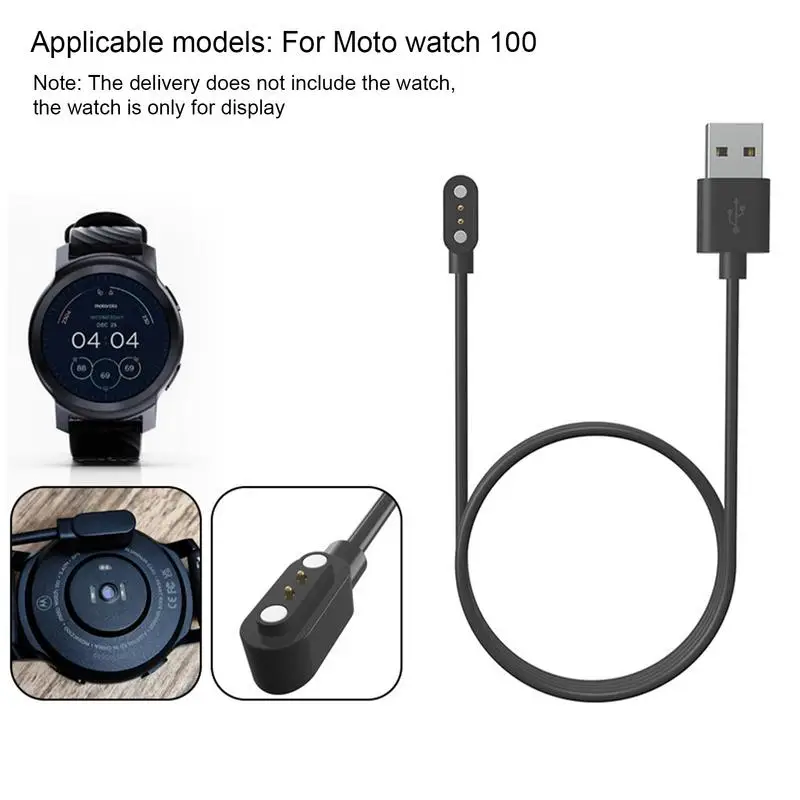 100cm Smartwatch Charger Cord ForMOTOROLA MOTO watch100 Magnetic Charging Cable Fast Charging Cable Overload Protection