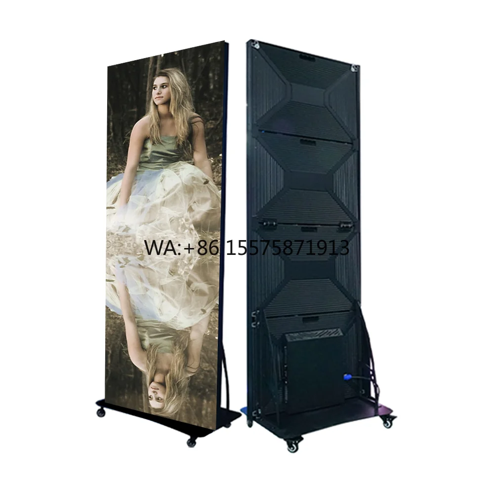 

Customizable 2025 New Design Led Advertising Vending Machine Wholesale Folding Led Iposter Display Mobile Portable