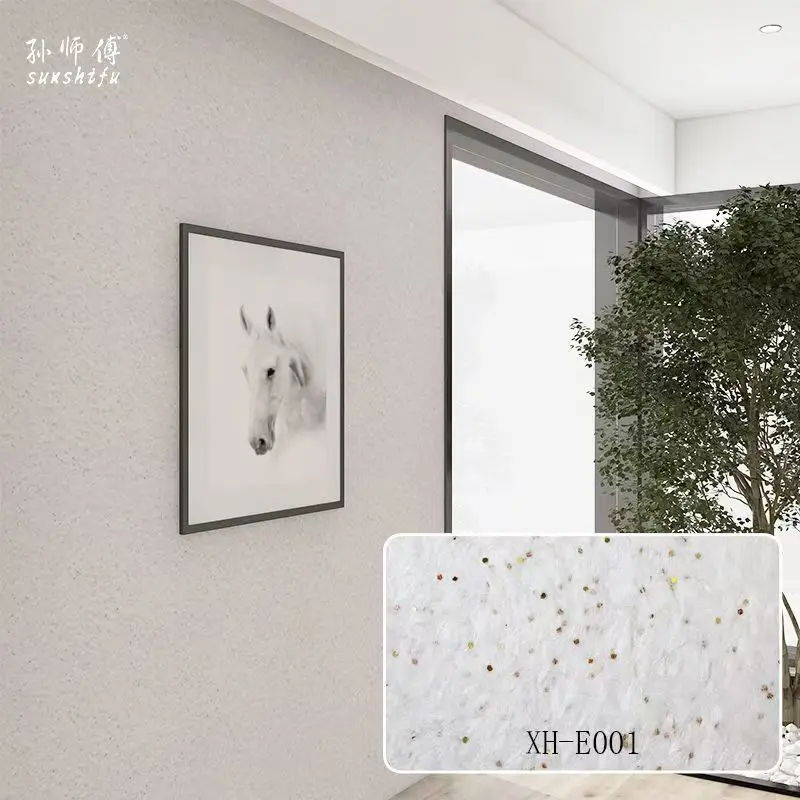 Plant Fiber Wall Covering 1KG Mix With 7kg Water Easy‑to‑Use Liquid Wallpaper Wall Renovation Home Interior Wall Decor Paint