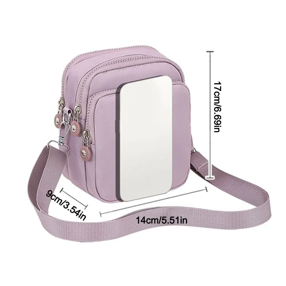 Casual 3 Layer Shoulder Bags Waterproof Large Capacity Crossbody Bags Multifunctional Mobile Phone Bags image 4