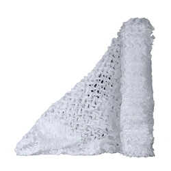 Camouflage Netting White 1.5Mx2 3 4 5 7 8 10M Camo Net Snow Decoration Garden Hunting Pavilion Translucent Shade Tent Fence