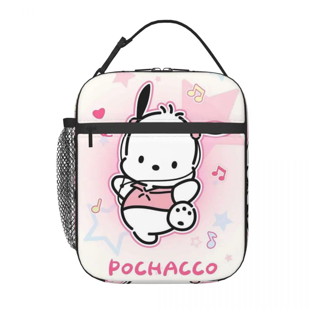 مخصص Pochacco جرلي القلب معزول حقيبة الغداء للنساء مانعة للتسرب Kawaii أنيمي برودة صندوق غداء حراري مكتب نزهة السفر