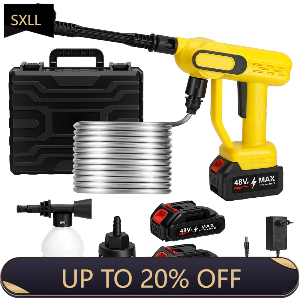 

SXLL Portable high pressure water jet car wash spray cordless cleaning car wash gun sprayer