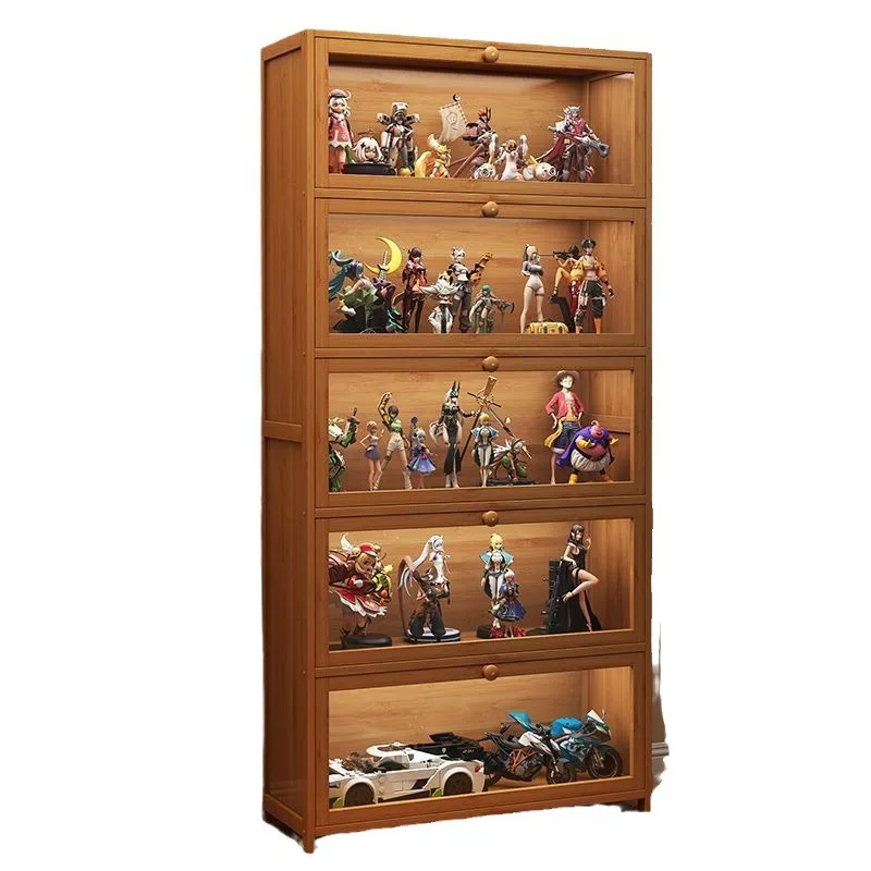 Bookcase Multi-layer dust-proof bookshelf Floor-to-ceiling household living room Children's and student shelves