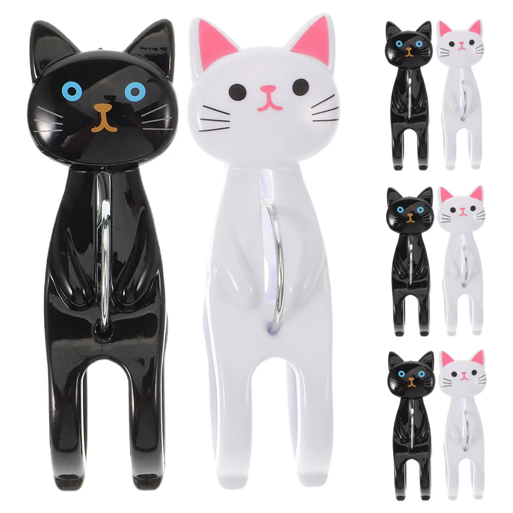 

8pcs Beach Towel Clips Cartoon Cat Design Windproof Nonslip Camping Hangers Quilt Fixation Clothes Pegs Child