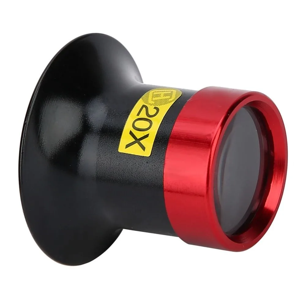 20X Magnification Magnifying Glass Loupe Aluminum Alloy Lightweight Watch Repairing Tool Monocular Magnifier Jewelers Loupe