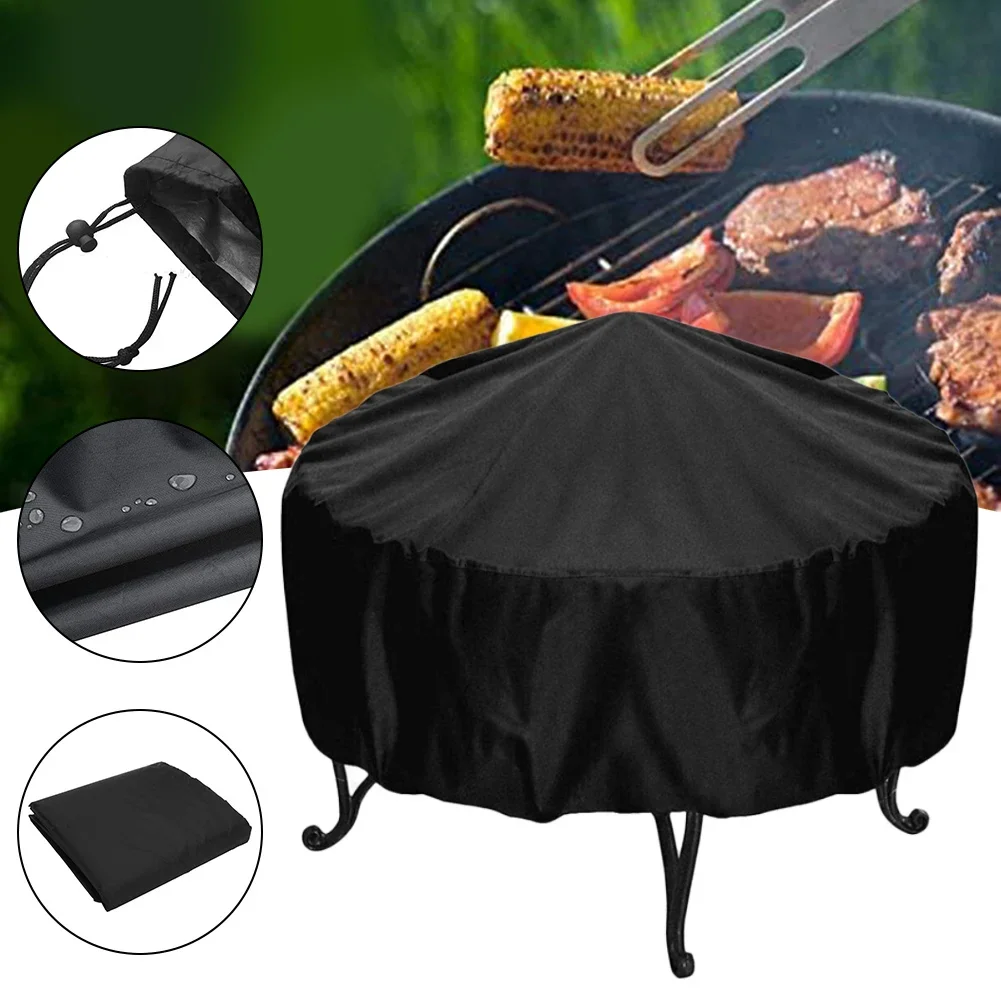 

210D Furniture Cover Bbq Grill Cover Rainproof And Dustproof Round Table Cover BBQ Grill Rainproof Dustproof And UV-proof Cover