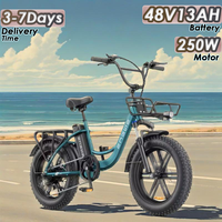 ENGWE L20 Electric Bicycle 250W Brushless Motor 48V13AH Battery 7-Speed E-Bike 20-Inch Fat Tire All Terrain Electric Bike