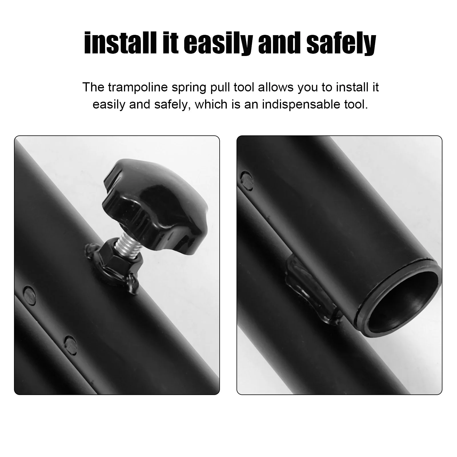 Trampoline Slide Handle Accessories Handrail Small Fitness Bar Multifunction Stability Black Stainless Steel Metal Accessory