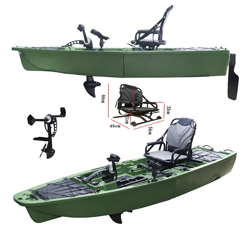 

Hot Sale 9 ft 35inch Modular Kayak Detachable 1-Person Fishing Kayak with 2.81m Folding Solo Pedal Drive