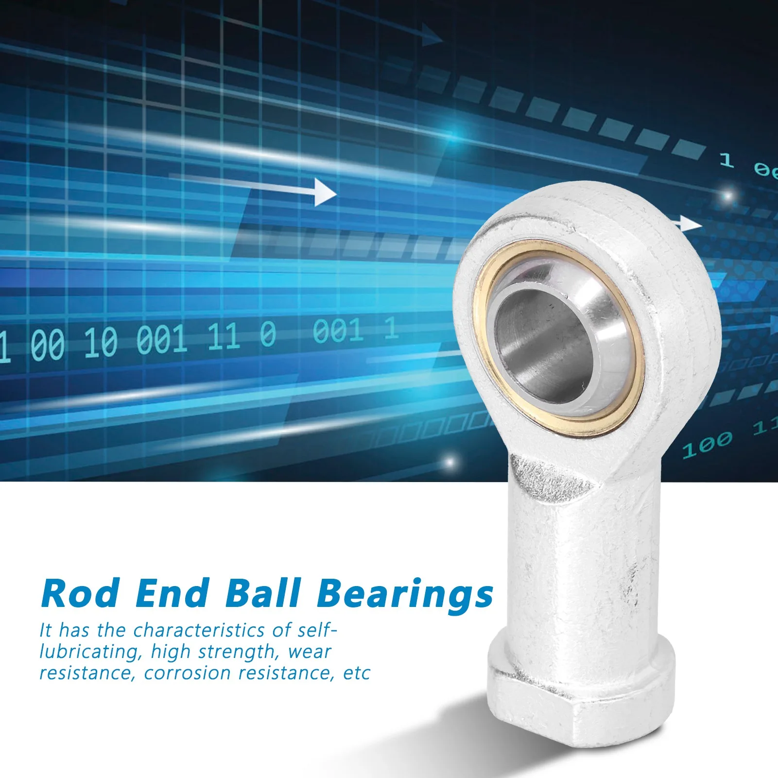 1PC Fisheye Rod End Bearing Wear Resistance for Machinery Electric Tools Automation Equipment